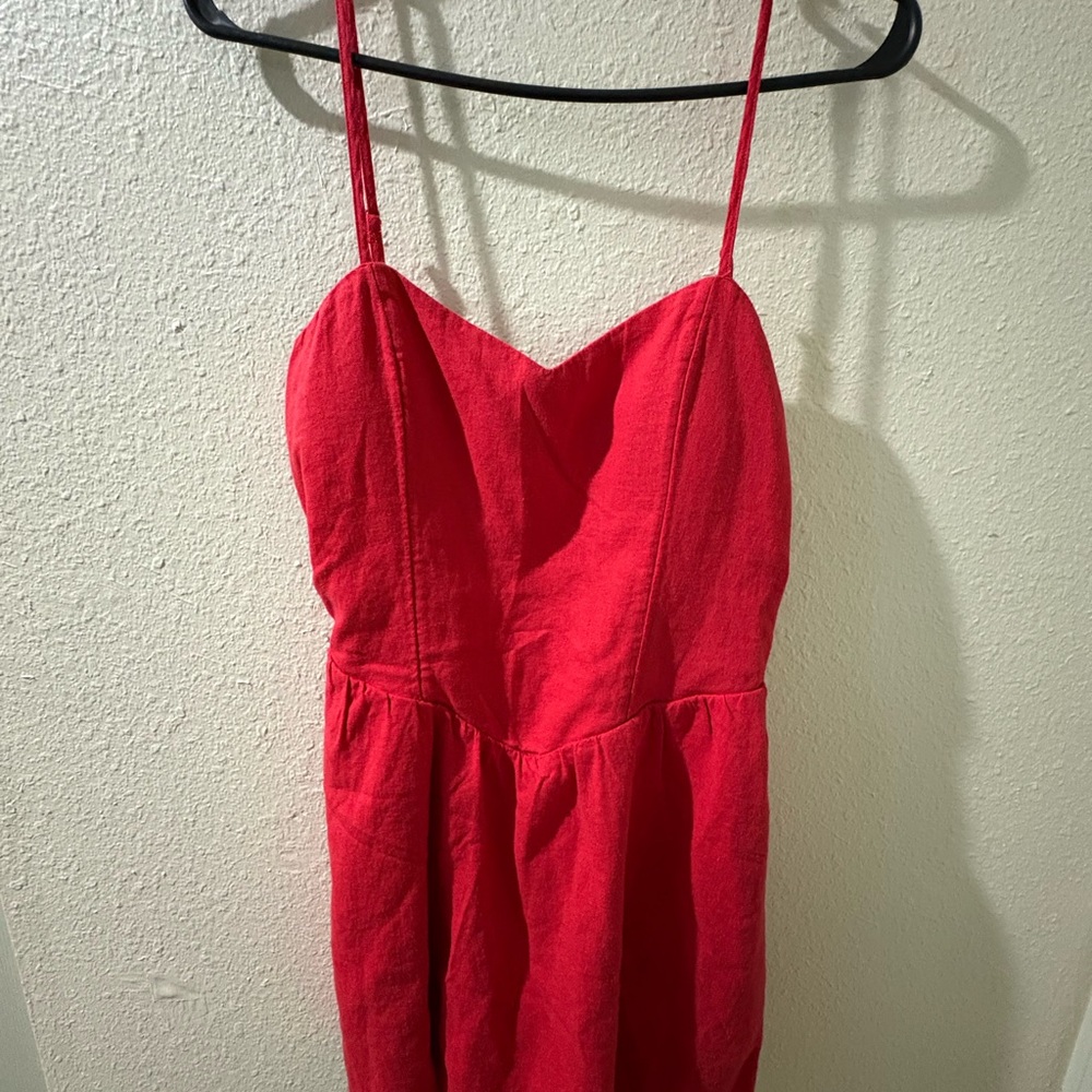 Red Spaghetti Strap Dress